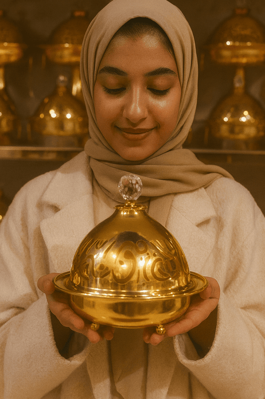 Luxury Arabic-Inspired Gold Food Warmer