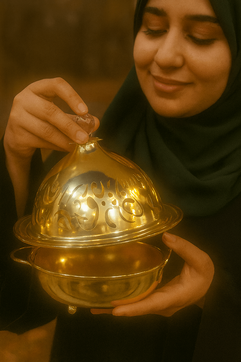 Luxury Arabic-Inspired Gold Food Warmer
